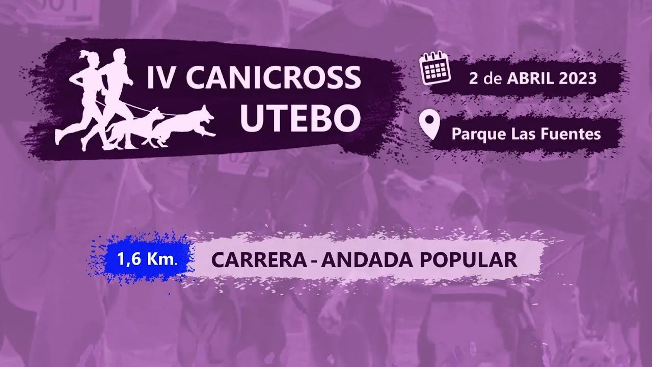 Participantes de la carrera y andada popular del IV Canicross de Utebo
