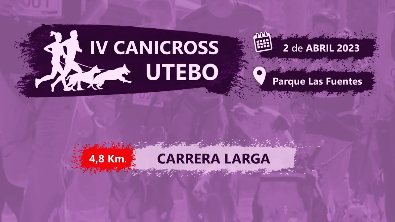 Corredores acompañados por sus perros en el IV Canicross de Utebo